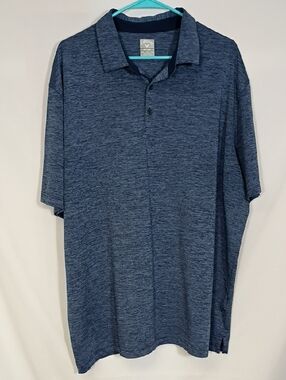 EUC Callaway Blue Space Dye Opti Dry Golf Polo Shirt Size XXL Summer